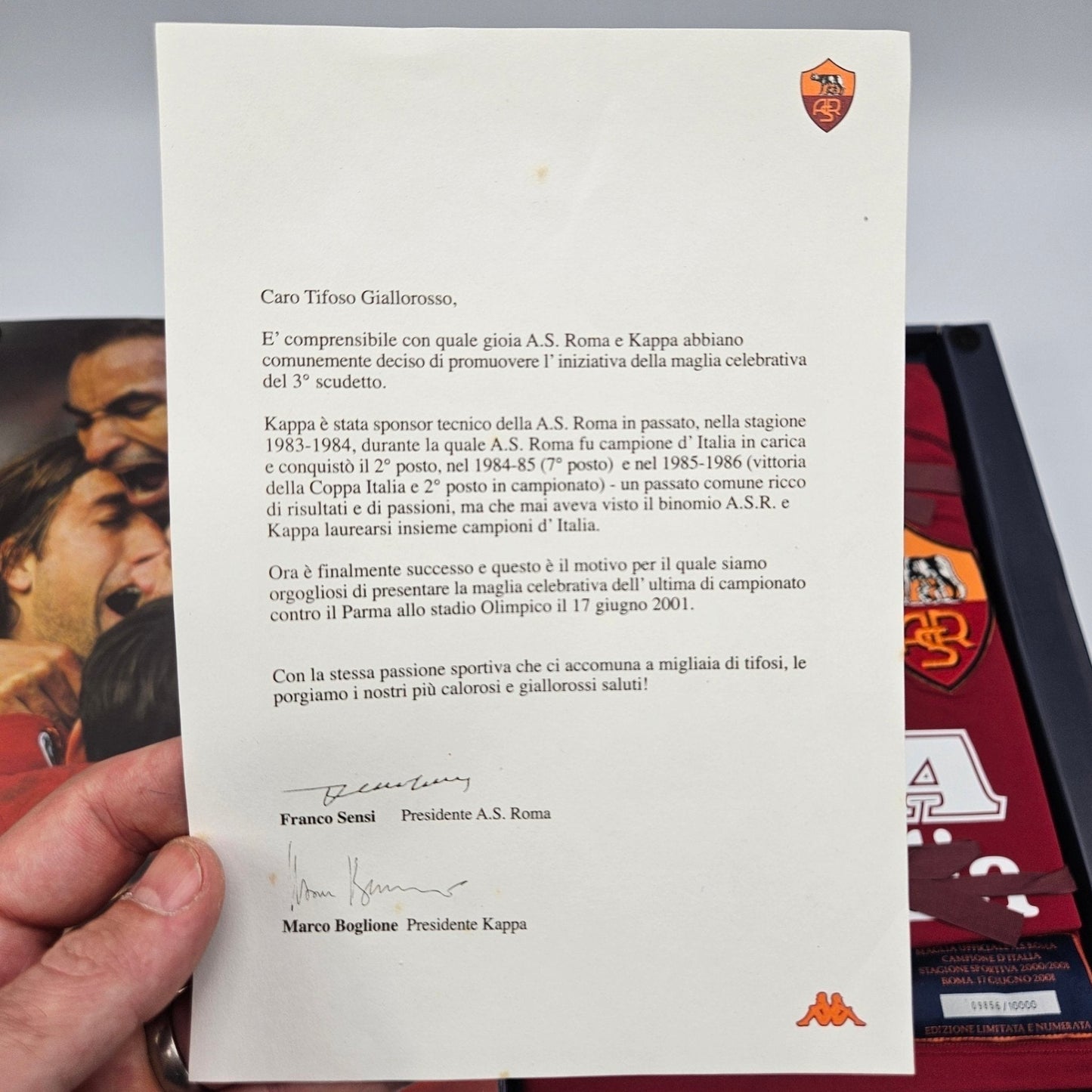 2000/01 Roma Special Football Shirt (2XL) Kappa (Scudetto Limited Edition Box)