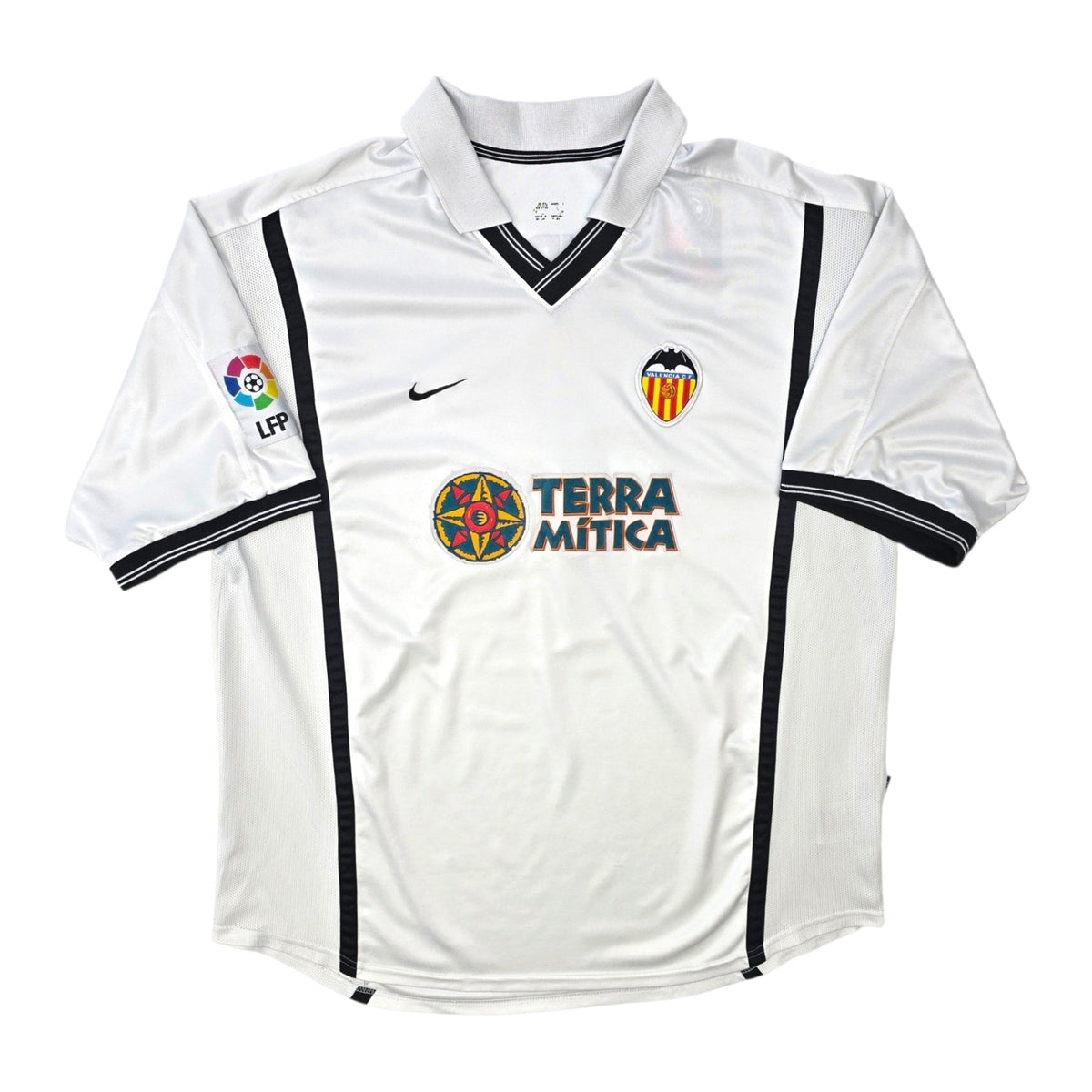 2000/01 Valencia Home Football Shirt (2XL) Nike #6 Mendietta