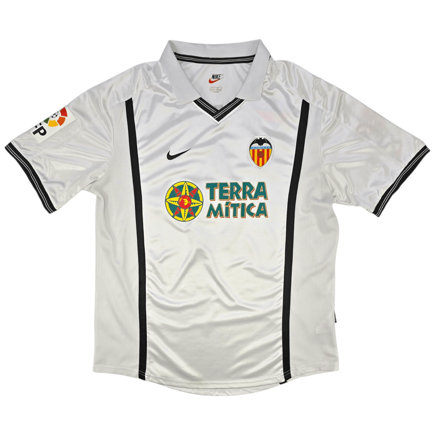 2000/01 Valencia Home Football Shirt (M) Nike #6 Mendieta
