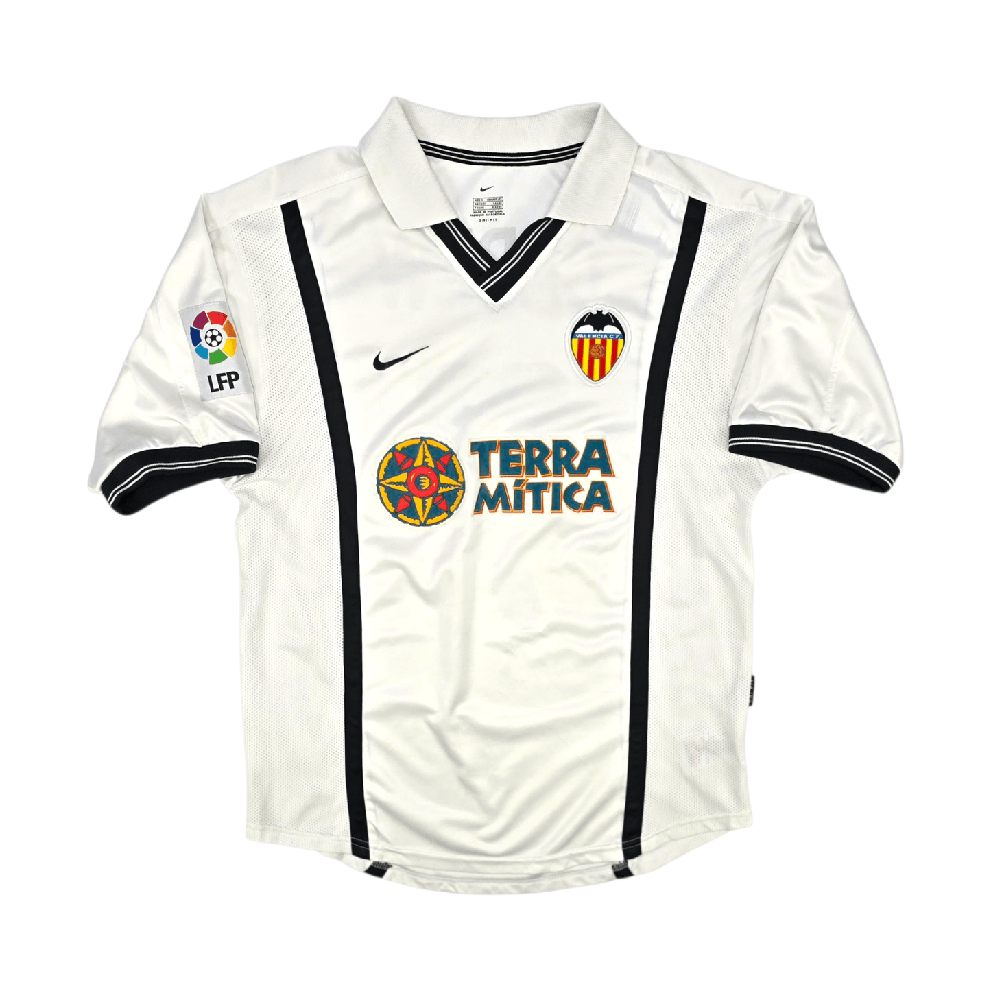 2000/01 Valencia Home Football Shirt (S) Nike #7 Carew