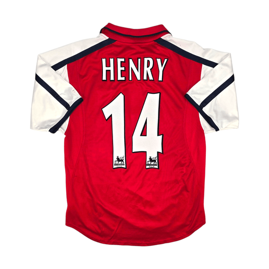 2000/02 Arsenal Home Football Shirt (S) Nike #14 Henry