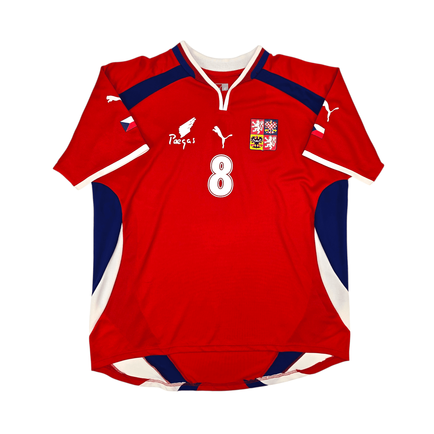 2000/02 Czech Republic Home Football Shirt (XL) Puma #8 Poborsky