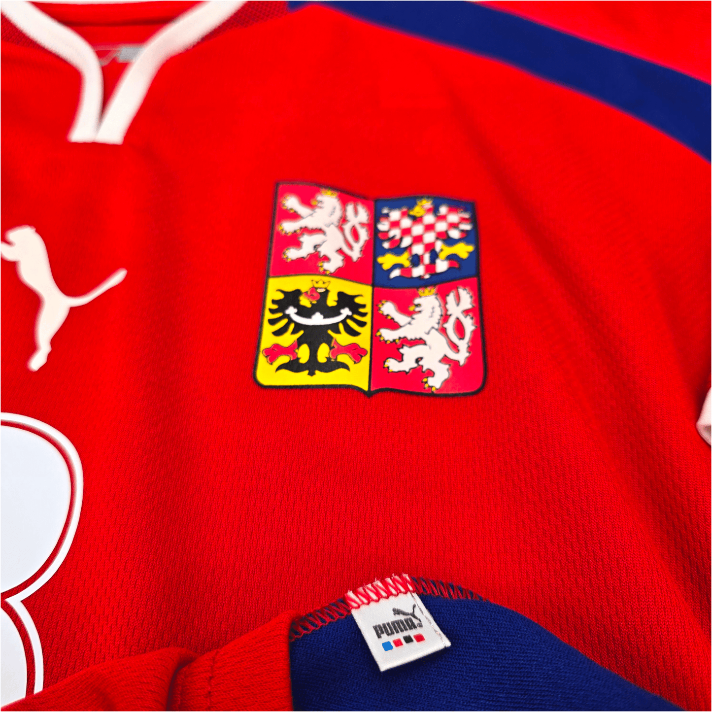 2000/02 Czech Republic Home Football Shirt (XL) Puma #8 Poborsky
