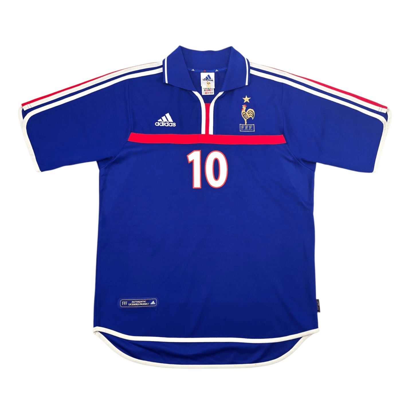2000/02 France Home Football Shirt (M) Adidas #10 Zidane