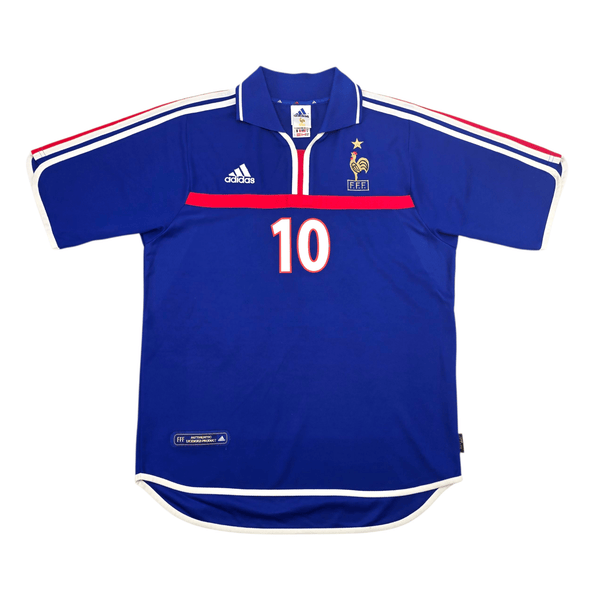 2000/02 France Home Football Shirt (M) Adidas #10 Zidane