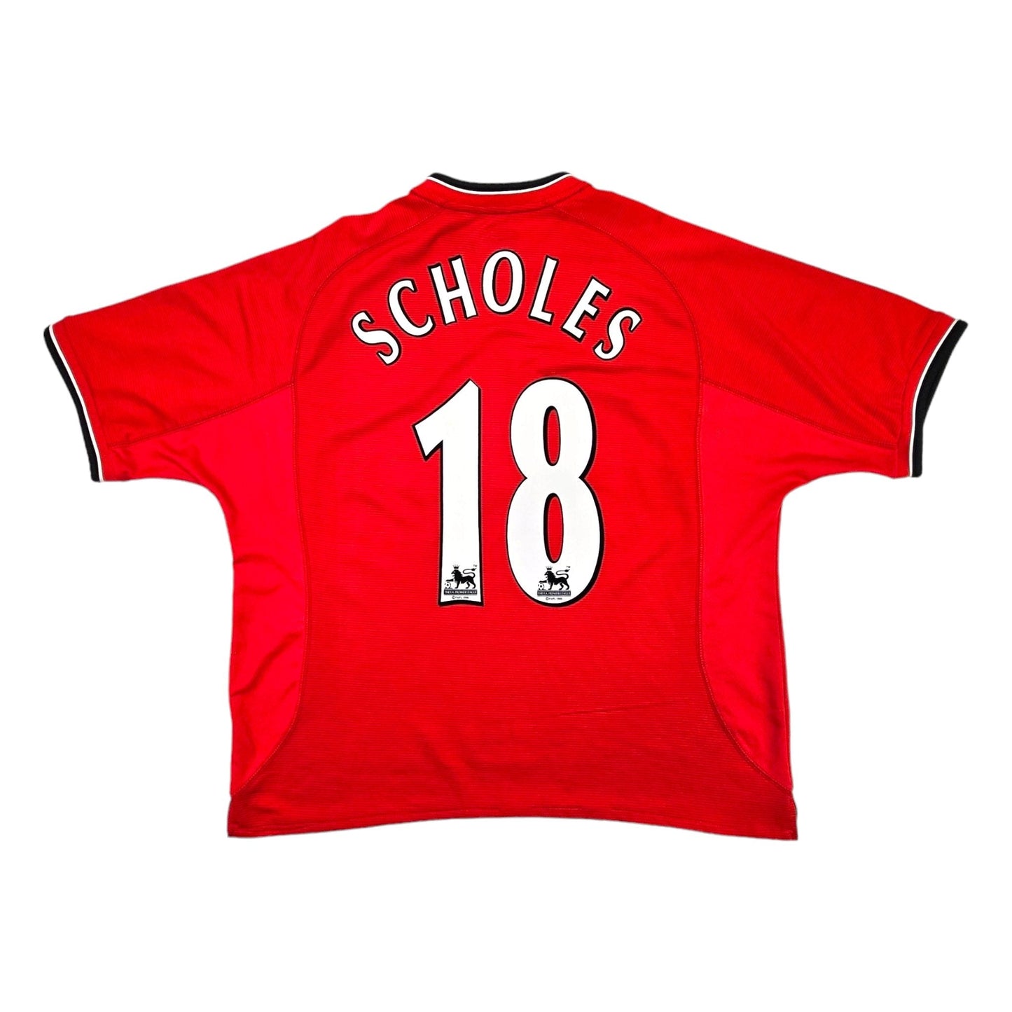2000/02 Manchester United Home Football Shirt (XL) Umbro #18 Scholes