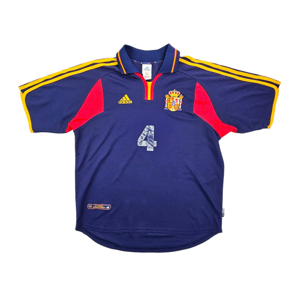 2000/02 Spain  Away Football Shirt (L) Adidas # 4 (Guardiola)
