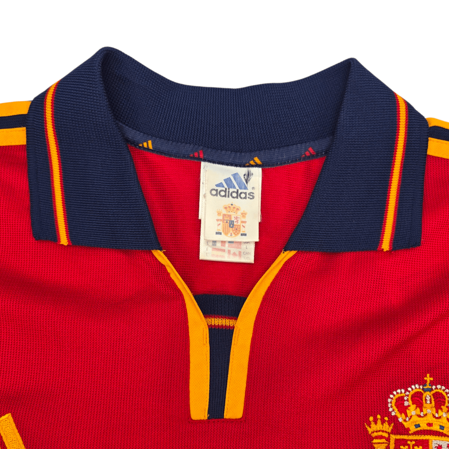 2000/02 Spain Home Football Shirt (L) Adidas #16 Mendieta