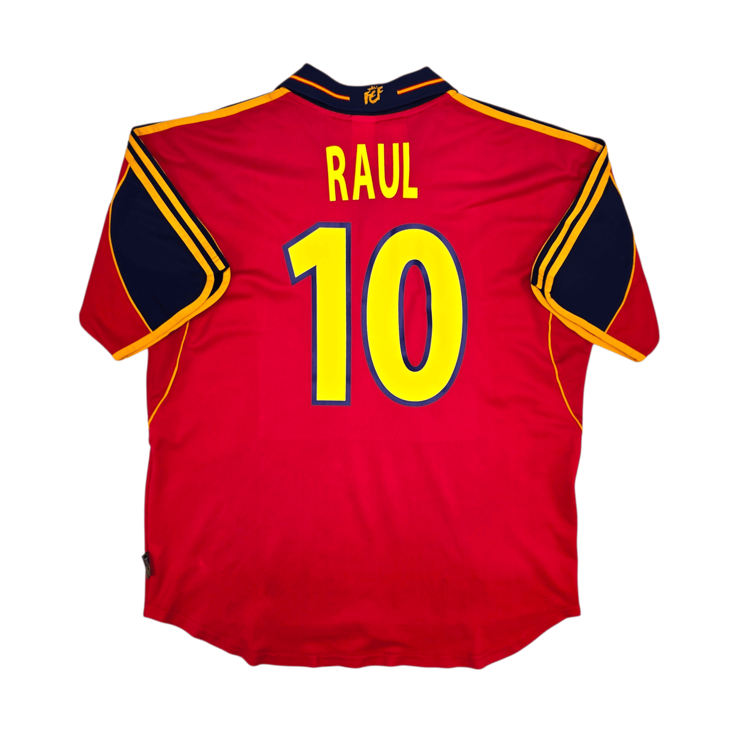 2000/02 Spain Home Football Shirt (XL) Adidas #10 Raul