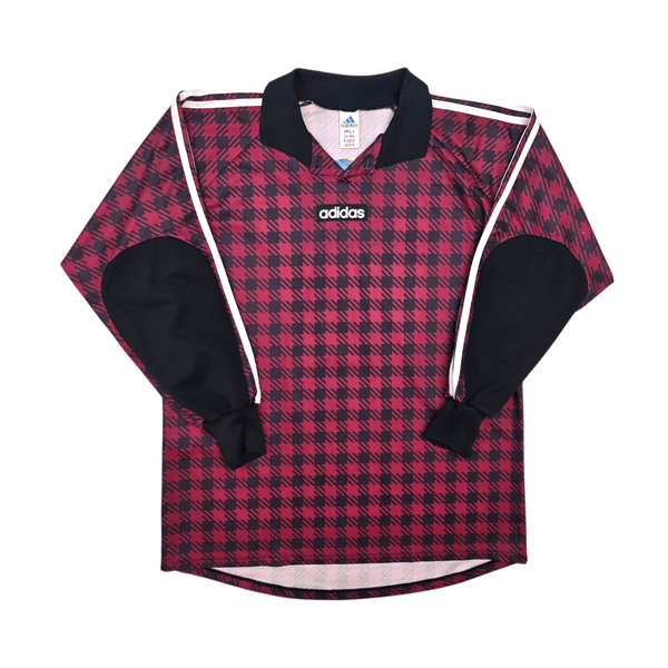 2000s Template Goal Keeper Football Shirt (L) Adidas #1 (Red/Black)