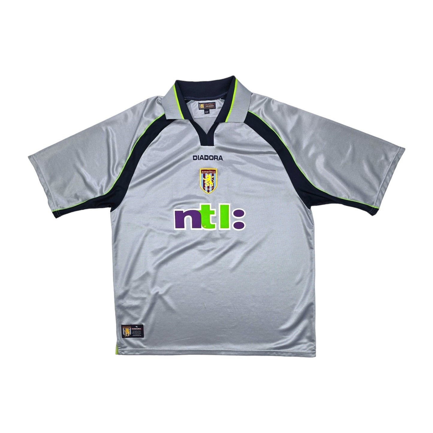 2001/02 Aston Villa Away Football Shirt (2XL) Diadora #20 Hadji