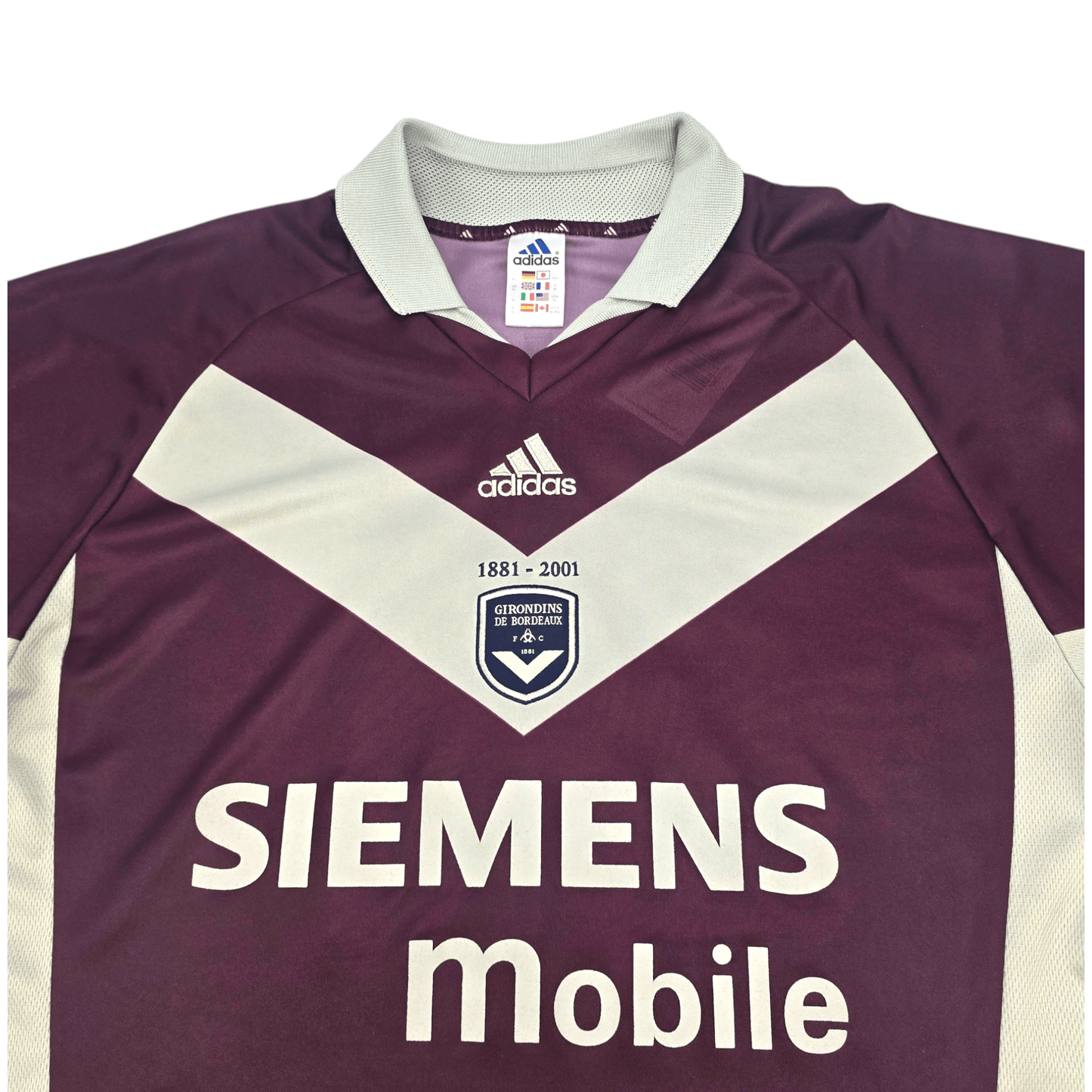 2001/02 Bordeaux Third Football Shirt (XL) Adidas #22 Pauleta