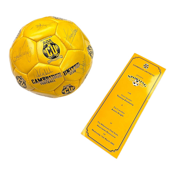 2001/02 Cambridge United *Squad Signed* Football (Size 5) BODLA