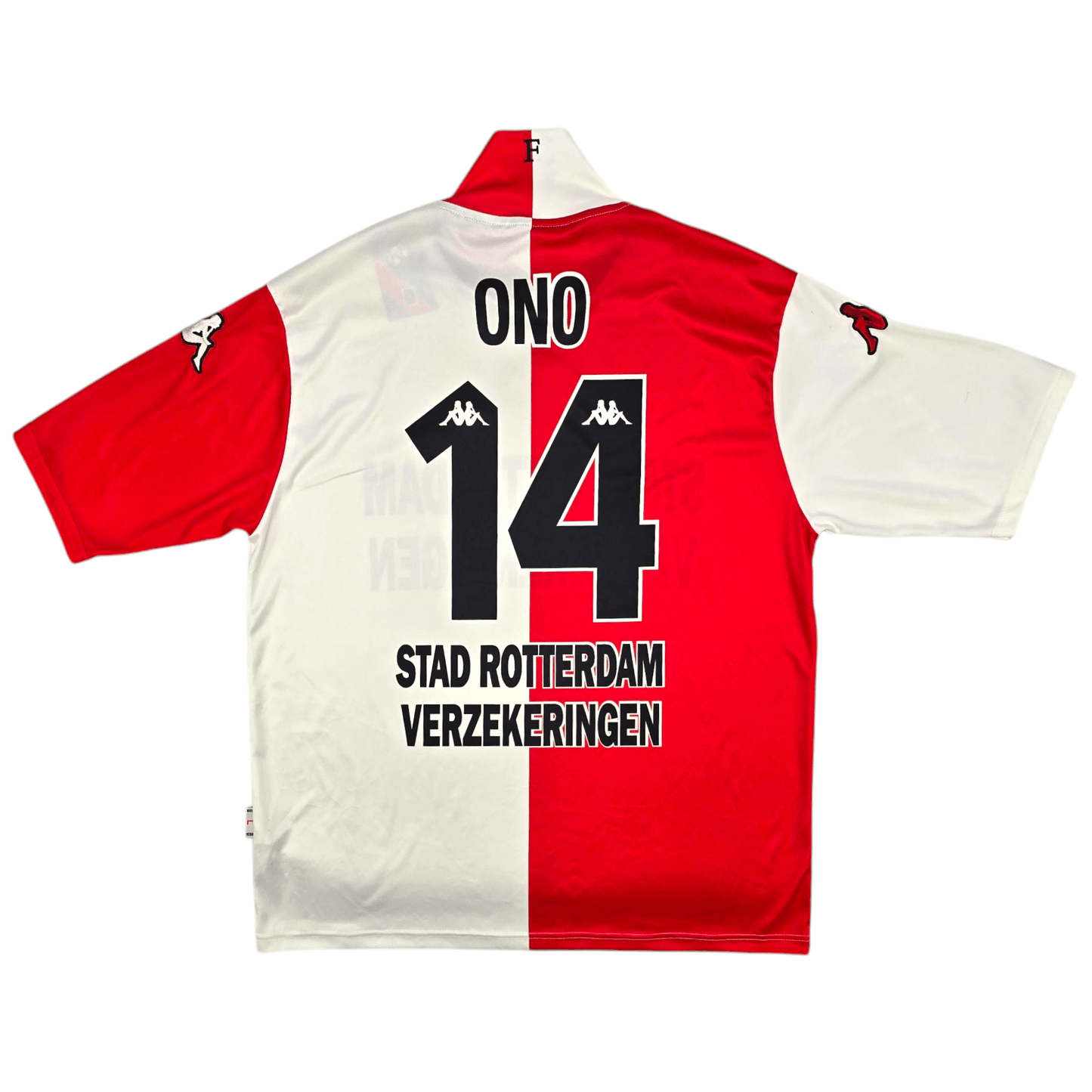 2001/02 Feyenoord Home Football Shirt (L) Kappa #14 Ono