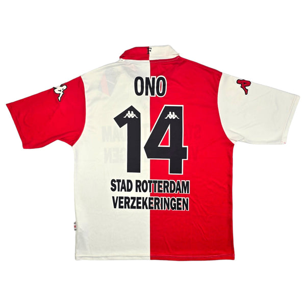 2001/02 Feyenoord Home Football Shirt (M) Kappa #14 Ono