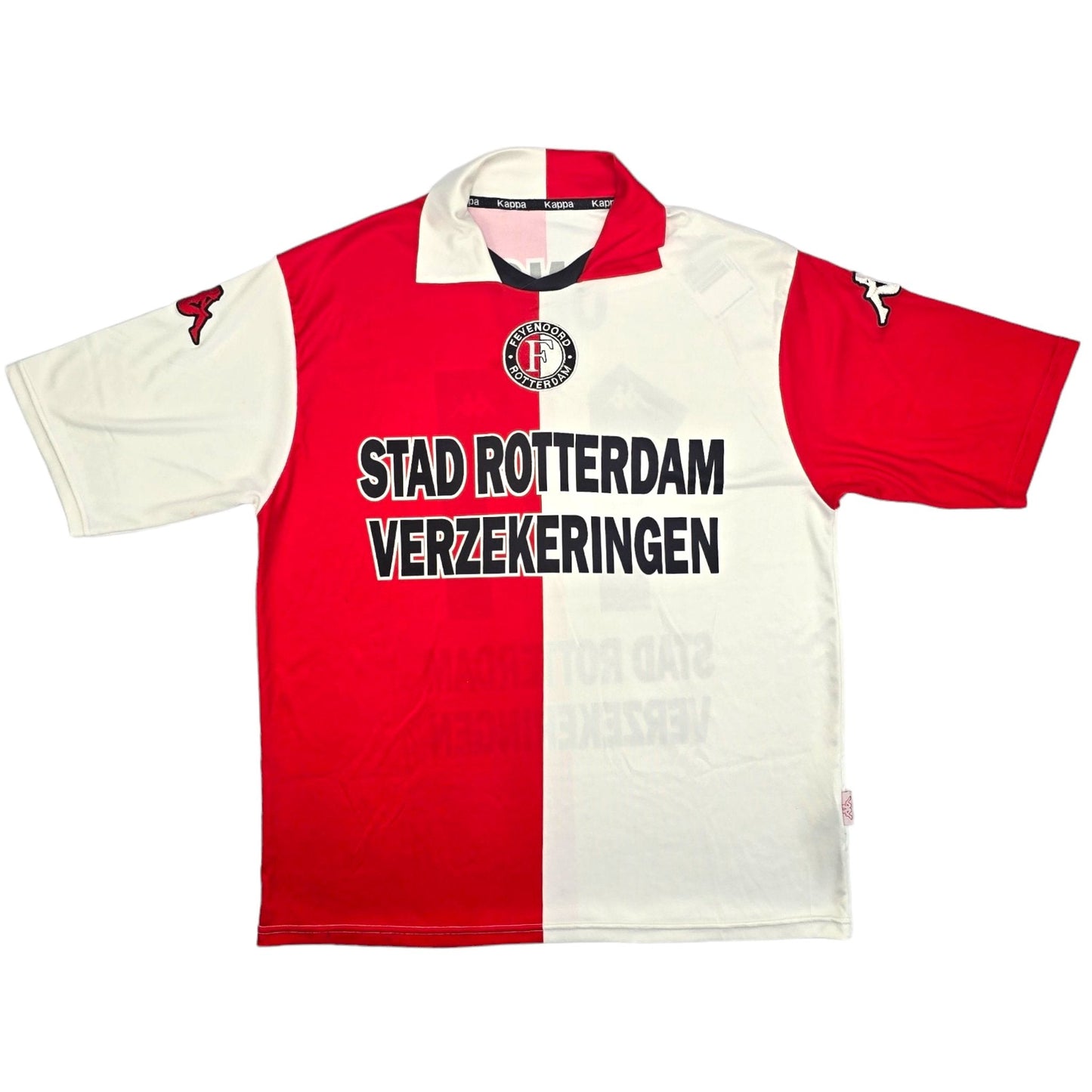 2001/02 Feyenoord Home Football Shirt (M) Kappa #14 Ono