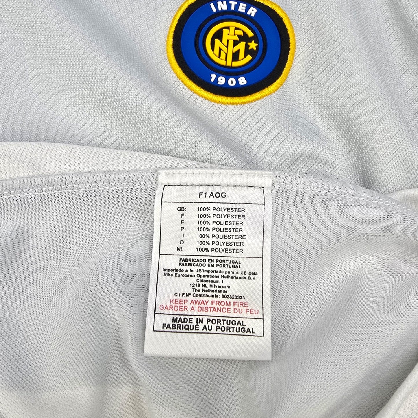 2001/02 Inter Milan Away Football Shirt (XL) Nike #4 Zanetti