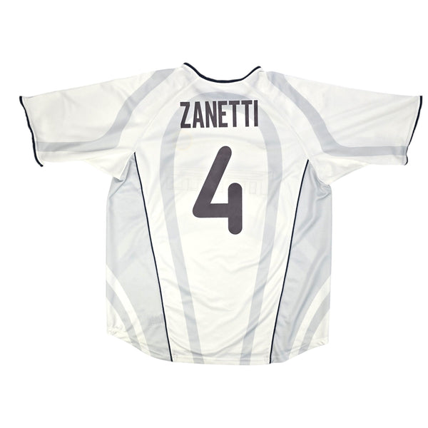 2001/02 Inter Milan Away Football Shirt (XL) Nike #4 Zanetti