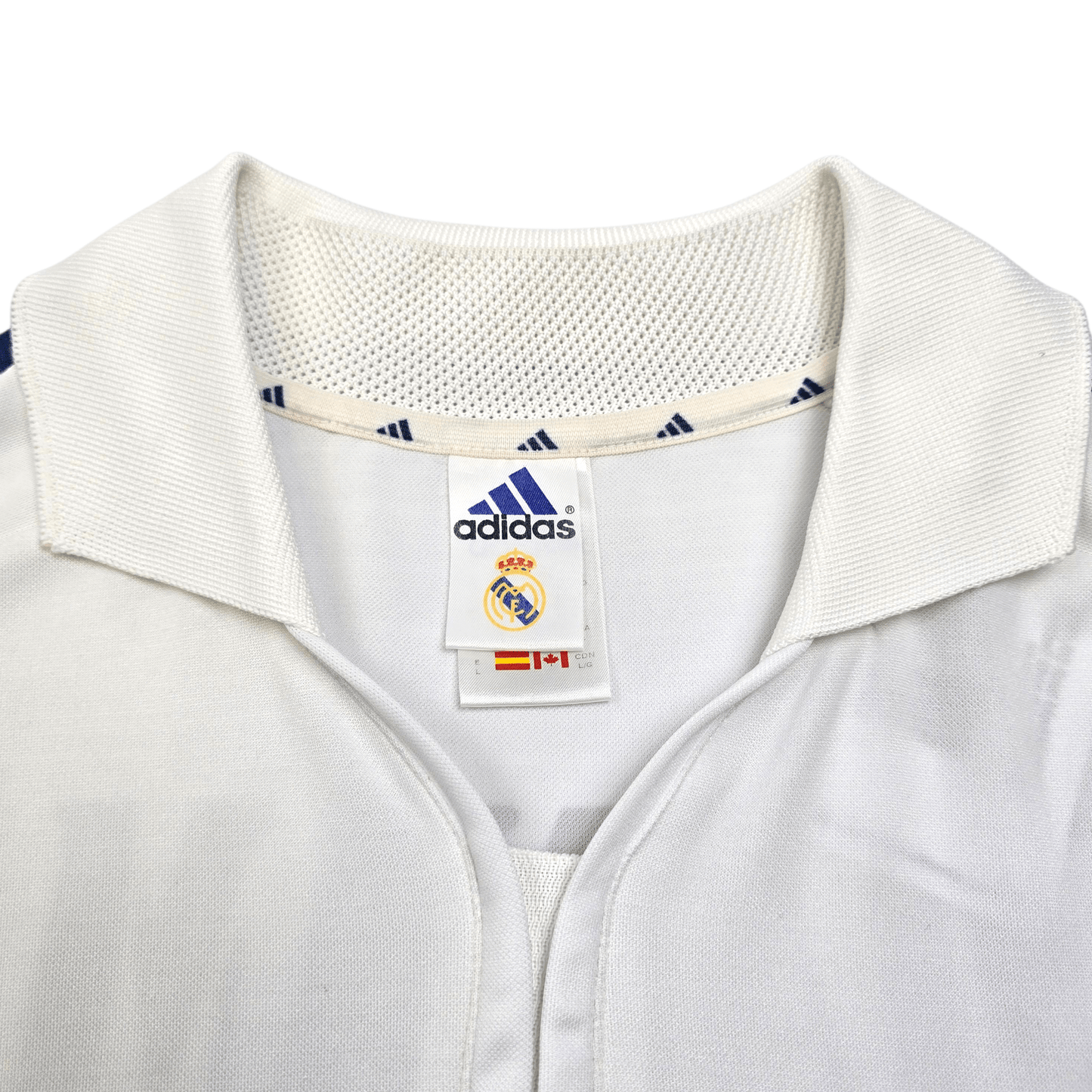 2001/02 Real Madrid Home Football Shirt (L) Adidas #8 McManaman