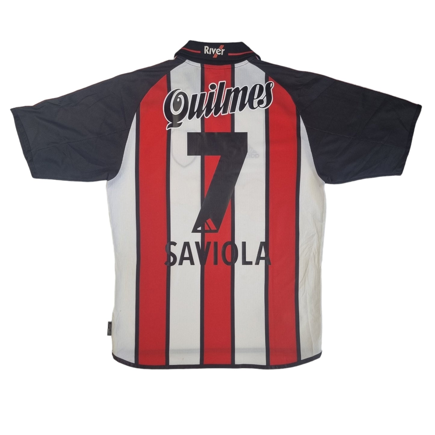 2001/02 River Plate Away Football Shirt (M) Adidas #7 Saviola