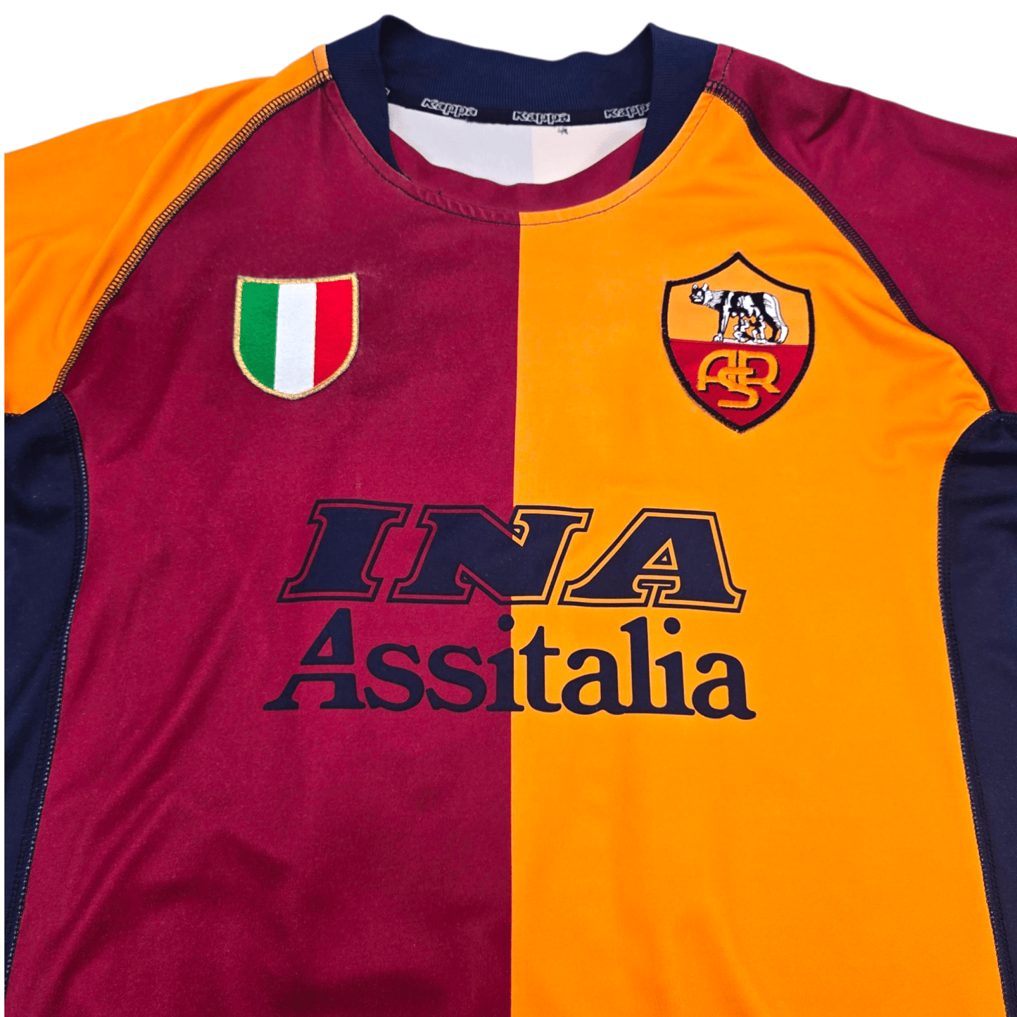 2001/02 Roma Home Football Shirt (S) Kappa #10 Totti (European)