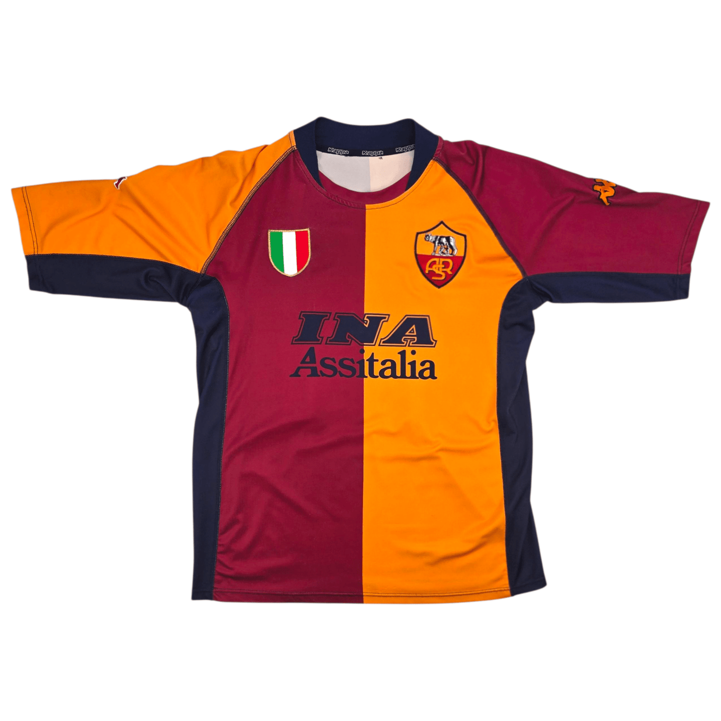 2001/02 Roma Home Football Shirt (S) Kappa #10 Totti (European)