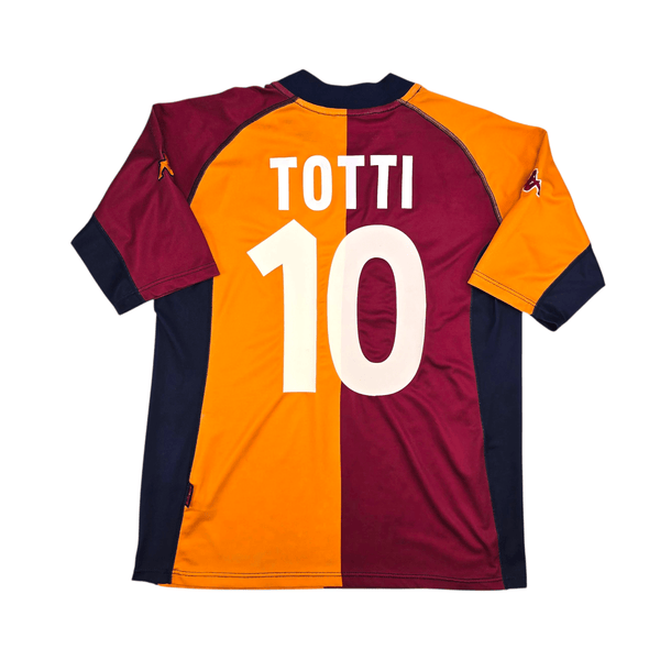 2001/02 Roma Home Football Shirt (S) Kappa #10 Totti (European)