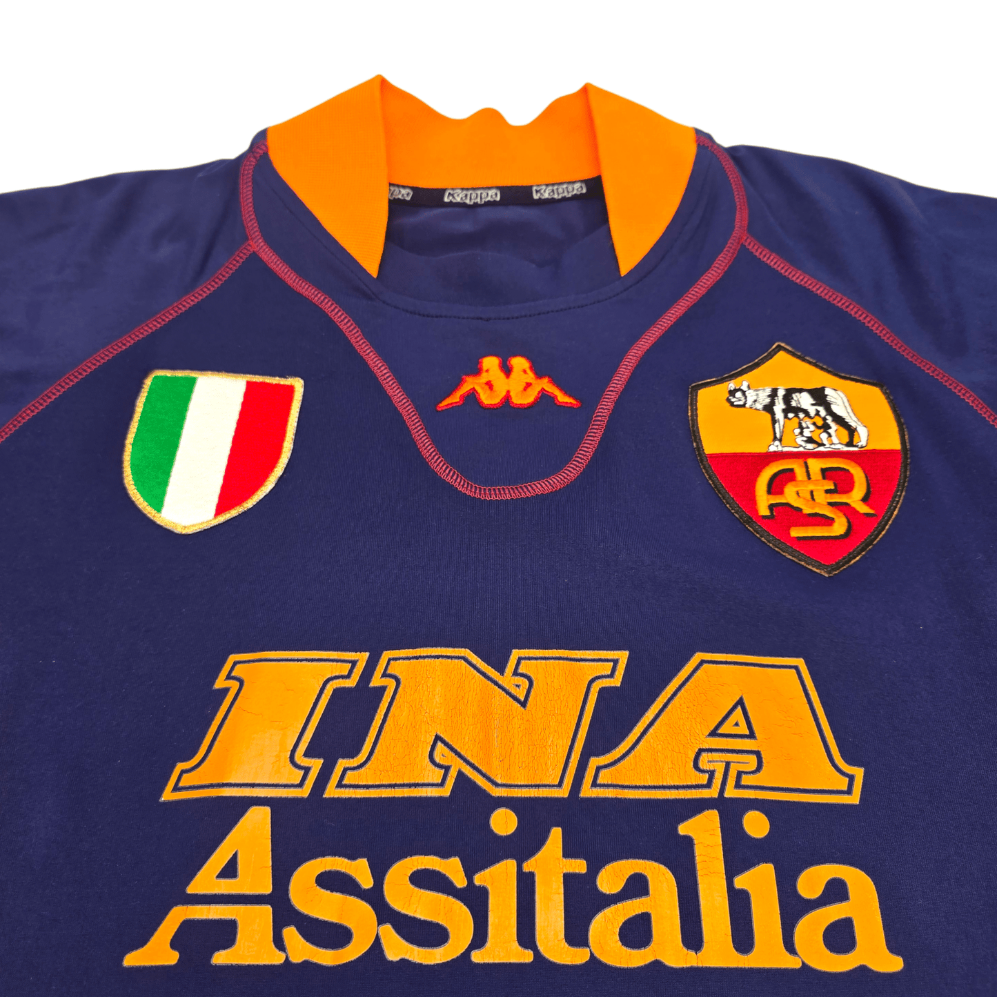2001/02 Roma Third Football Shirt (2XL) Kappa #9 Montella