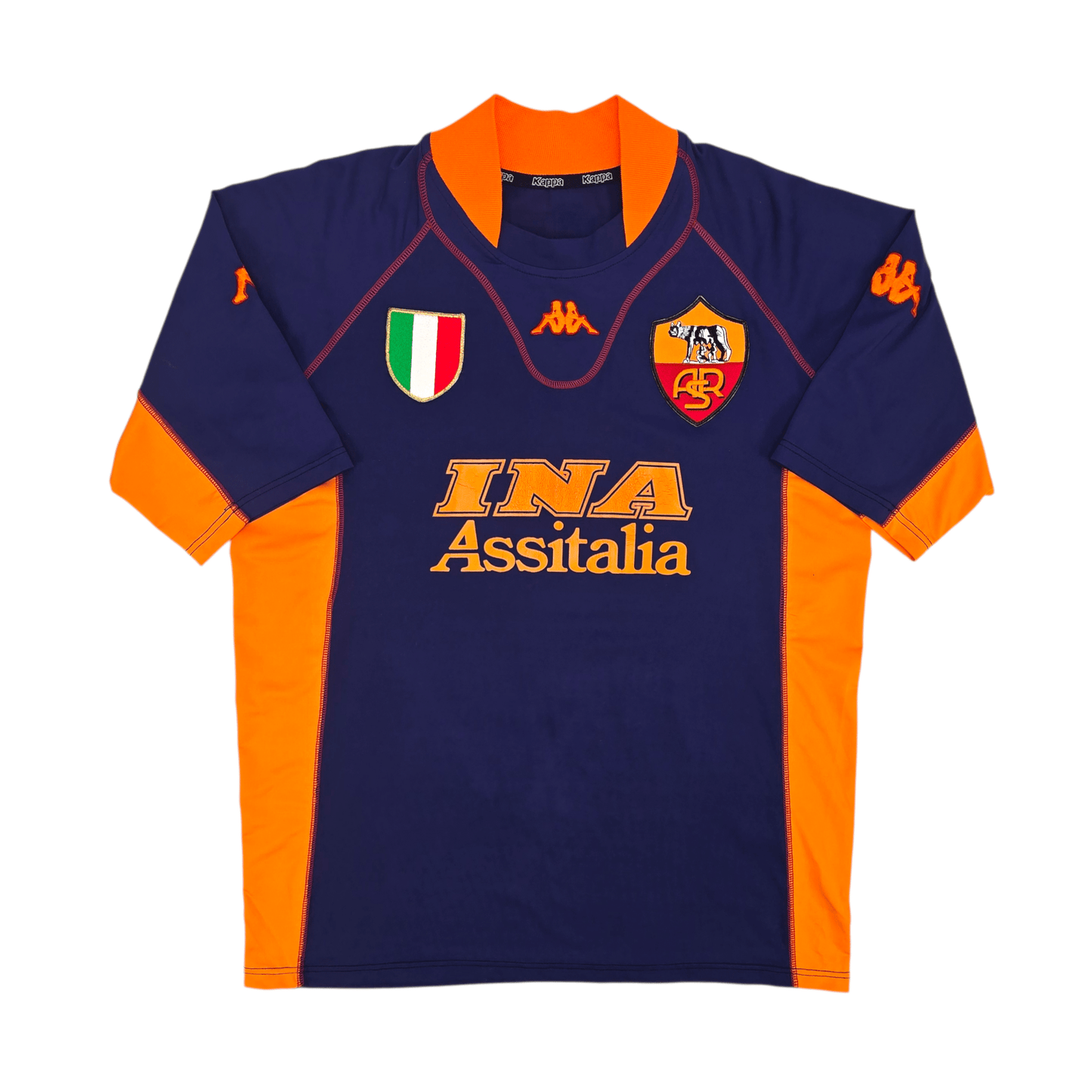 2001/02 Roma Third Football Shirt (2XL) Kappa #9 Montella