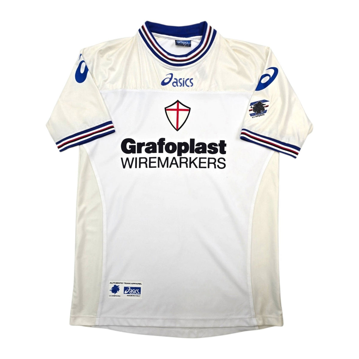 2001/02 Sampdoria Away Football Shirt (S) Asics