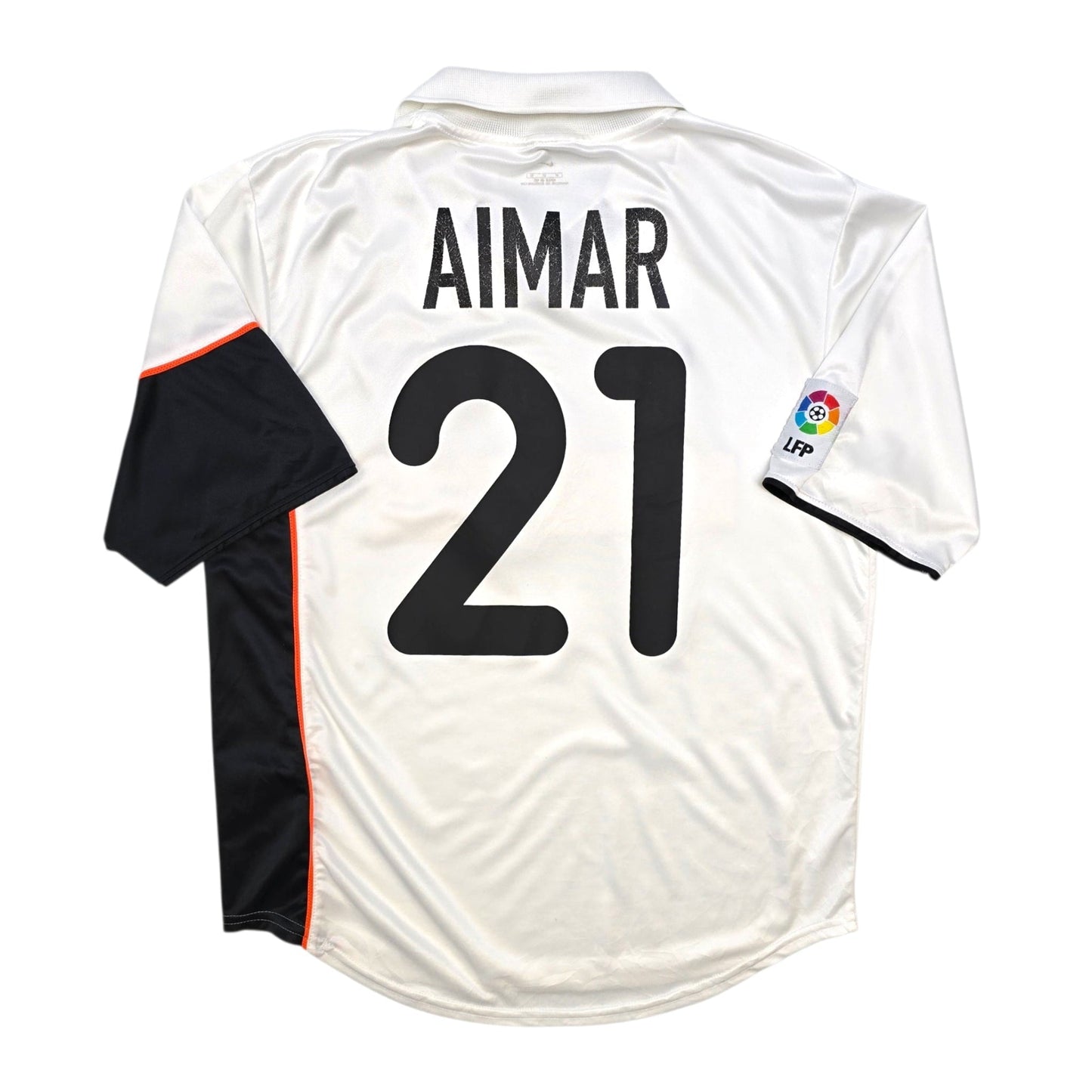 2001/02 Valencia Home Football Shirt (M) Nike #21 Aimar