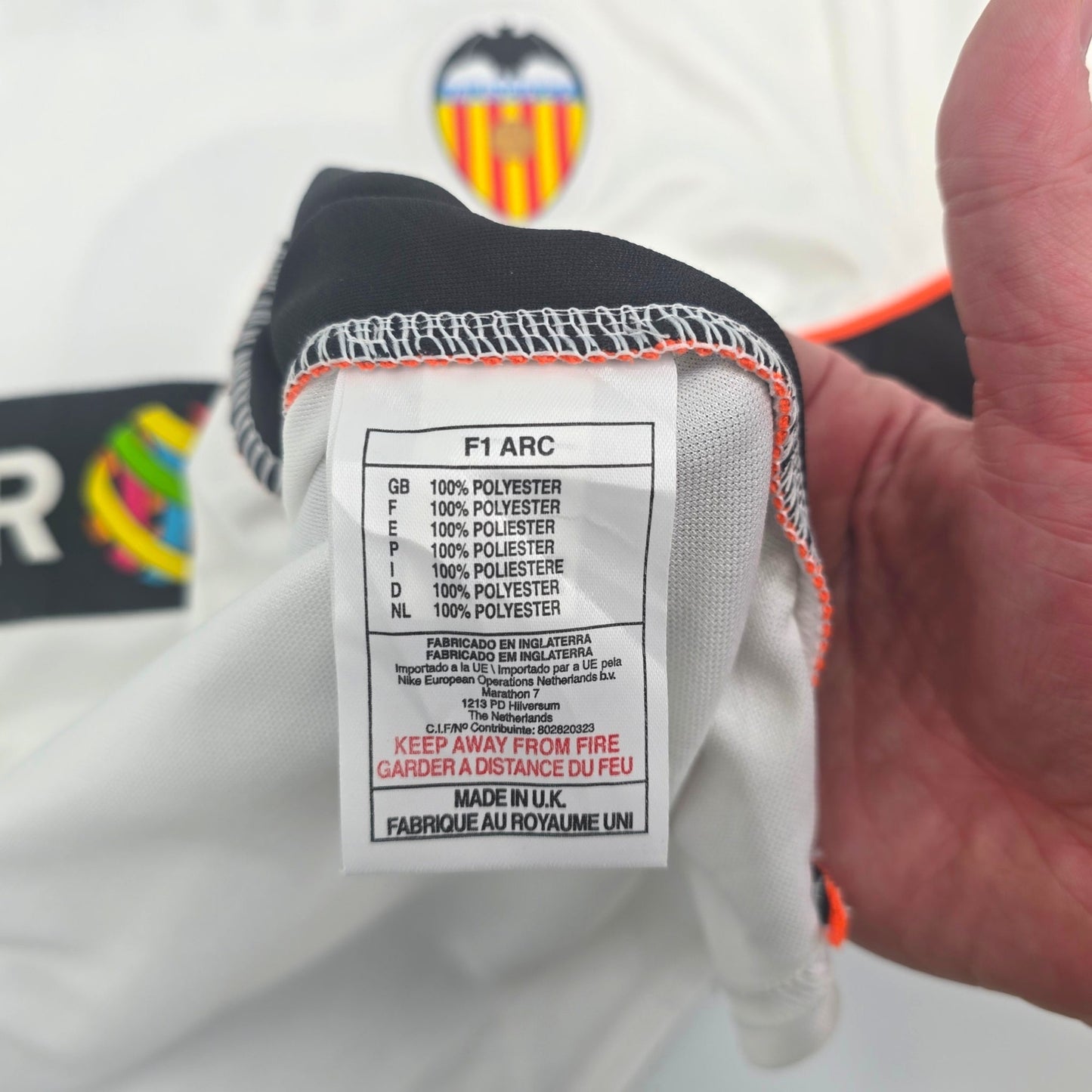 2001/02 Valencia Home Football Shirt (M) Nike #21 Aimar