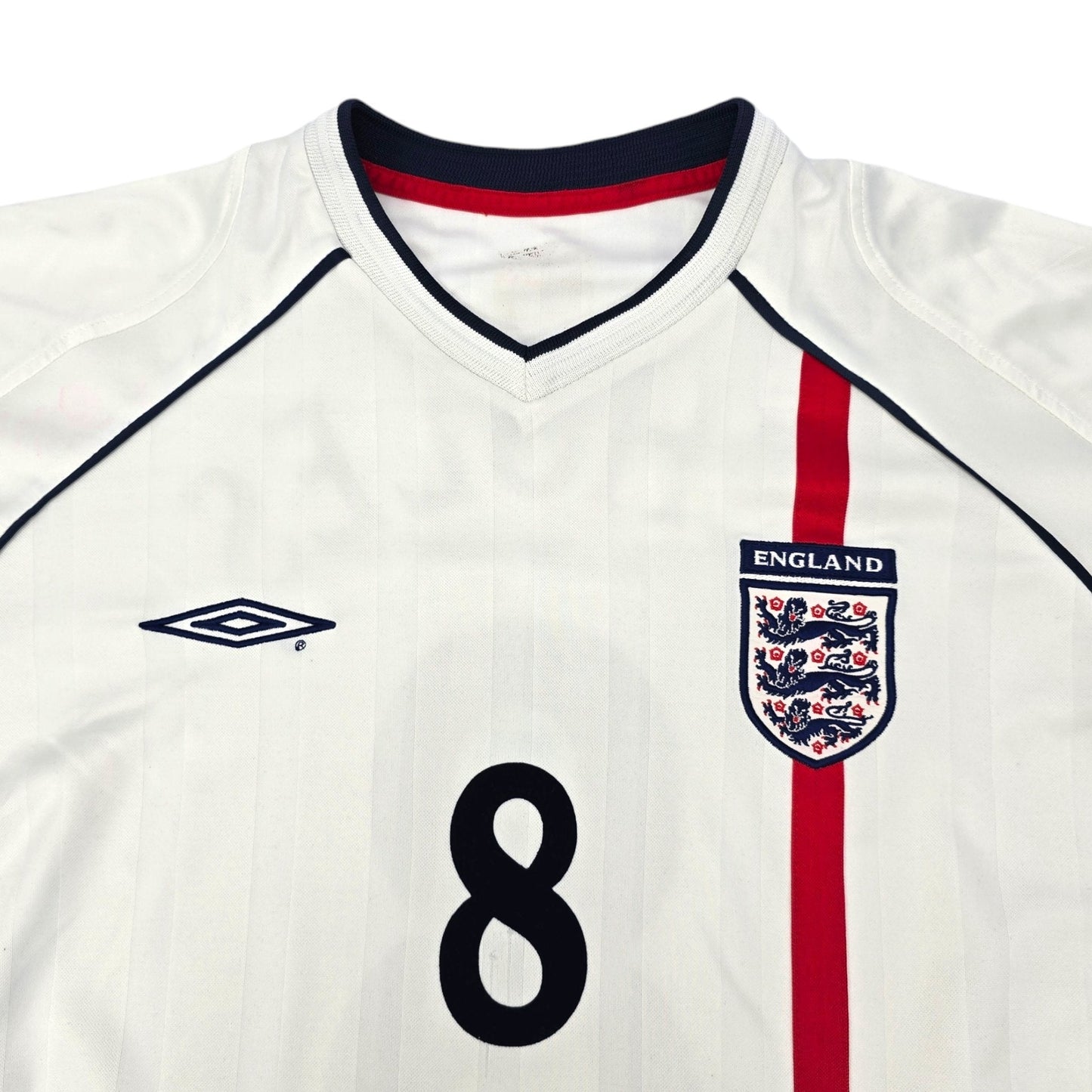 2001/03 England Home Football Shirt (2XL) Umbro #8 Scholes