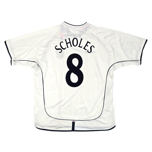 2001/03 England Home Football Shirt (2XL) Umbro #8 Scholes