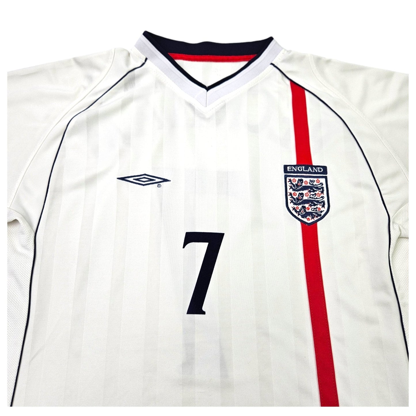 2001/03 England Home Football Shirt (L) Umbro #7 Beckham
