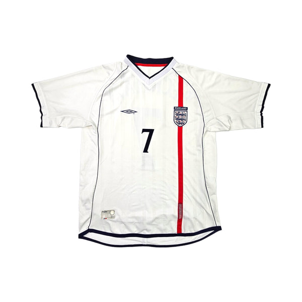 2001/03 England Home Football Shirt (L) Umbro #7 Beckham