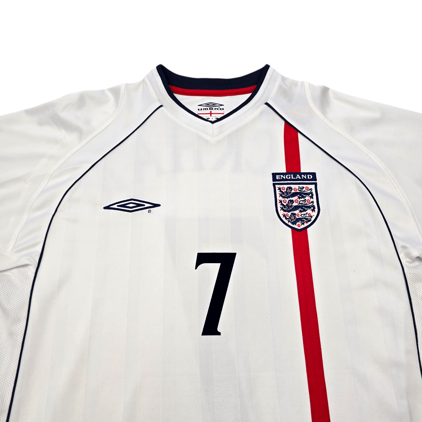 2001/03 England Home Football Shirt (L) Umbro #7 Beckham