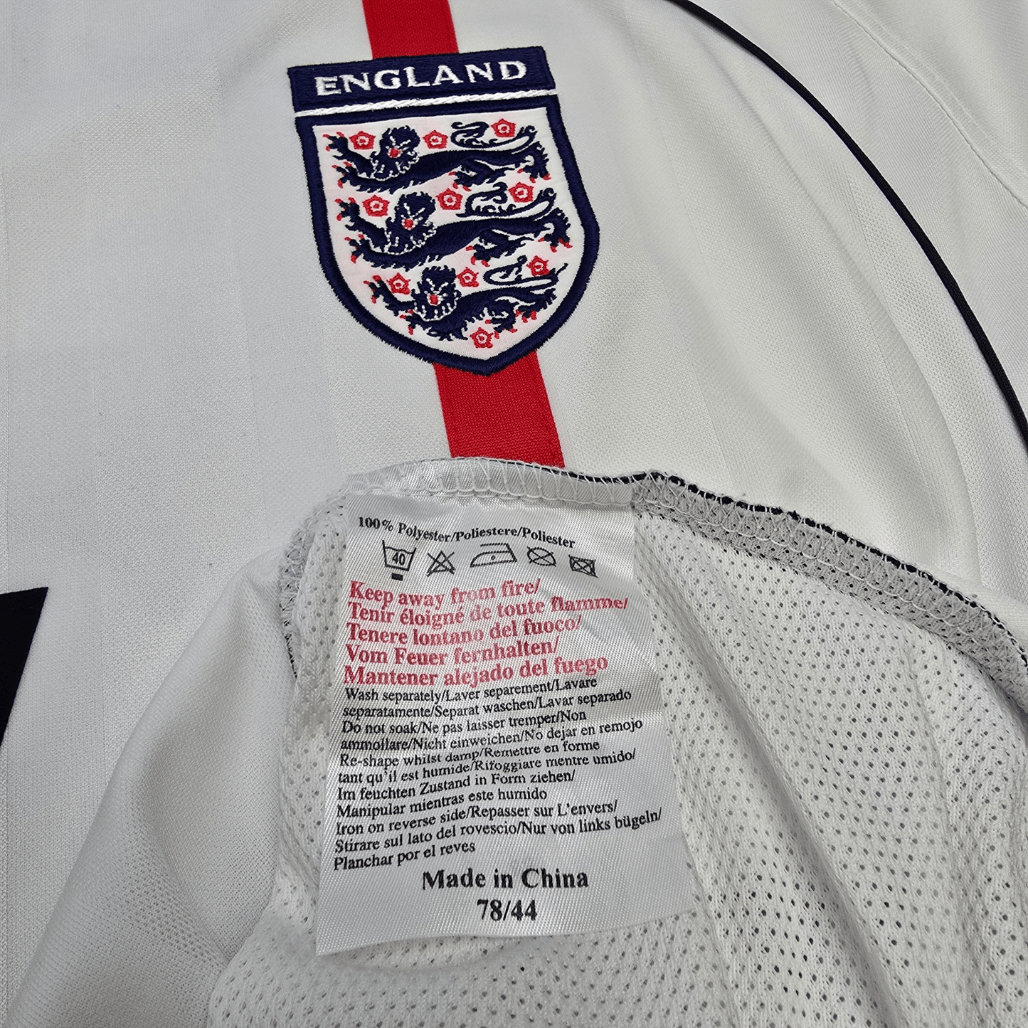 2001/03 England Home Football Shirt (L) Umbro #7 Beckham