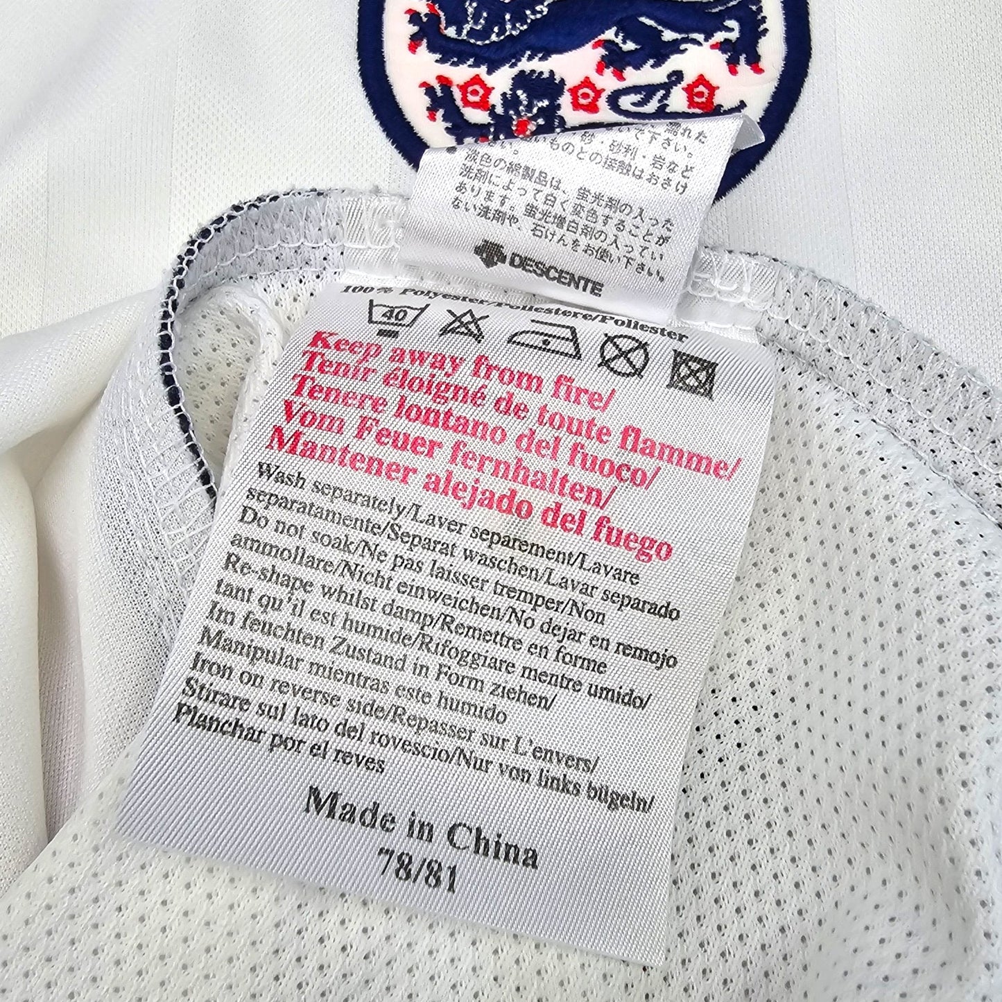 2001/03 England Home Football Shirt (M) Umbro