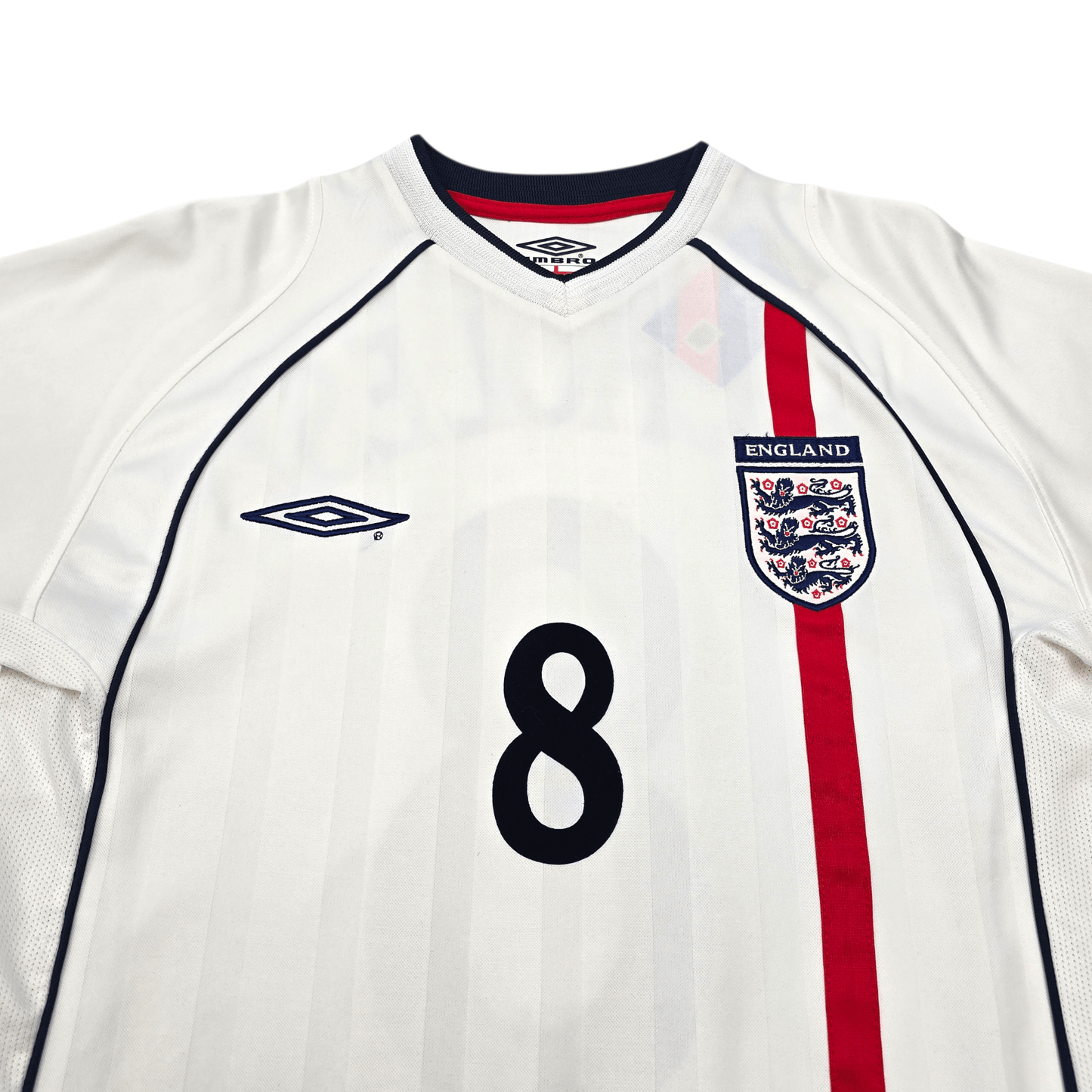 2001/03 England Home Football Shirt (S) Umbro #8 Scholes