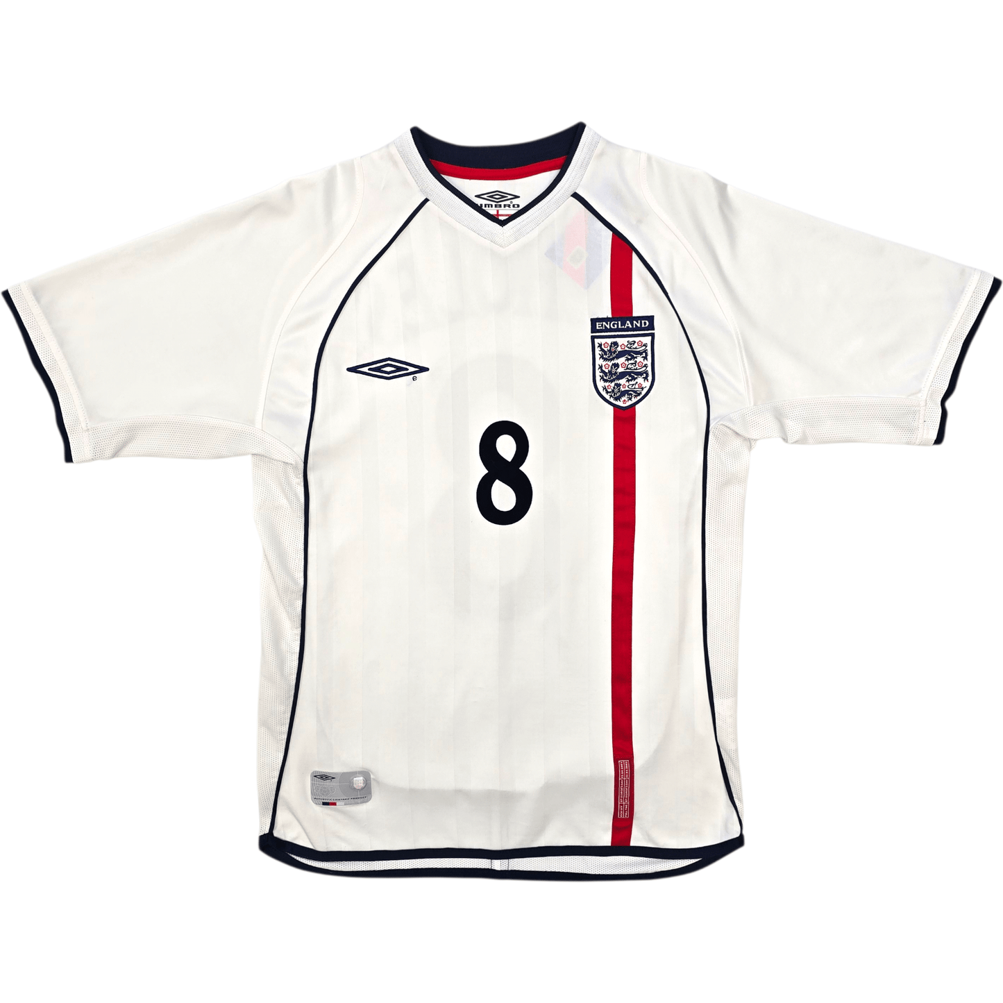 2001/03 England Home Football Shirt (S) Umbro #8 Scholes