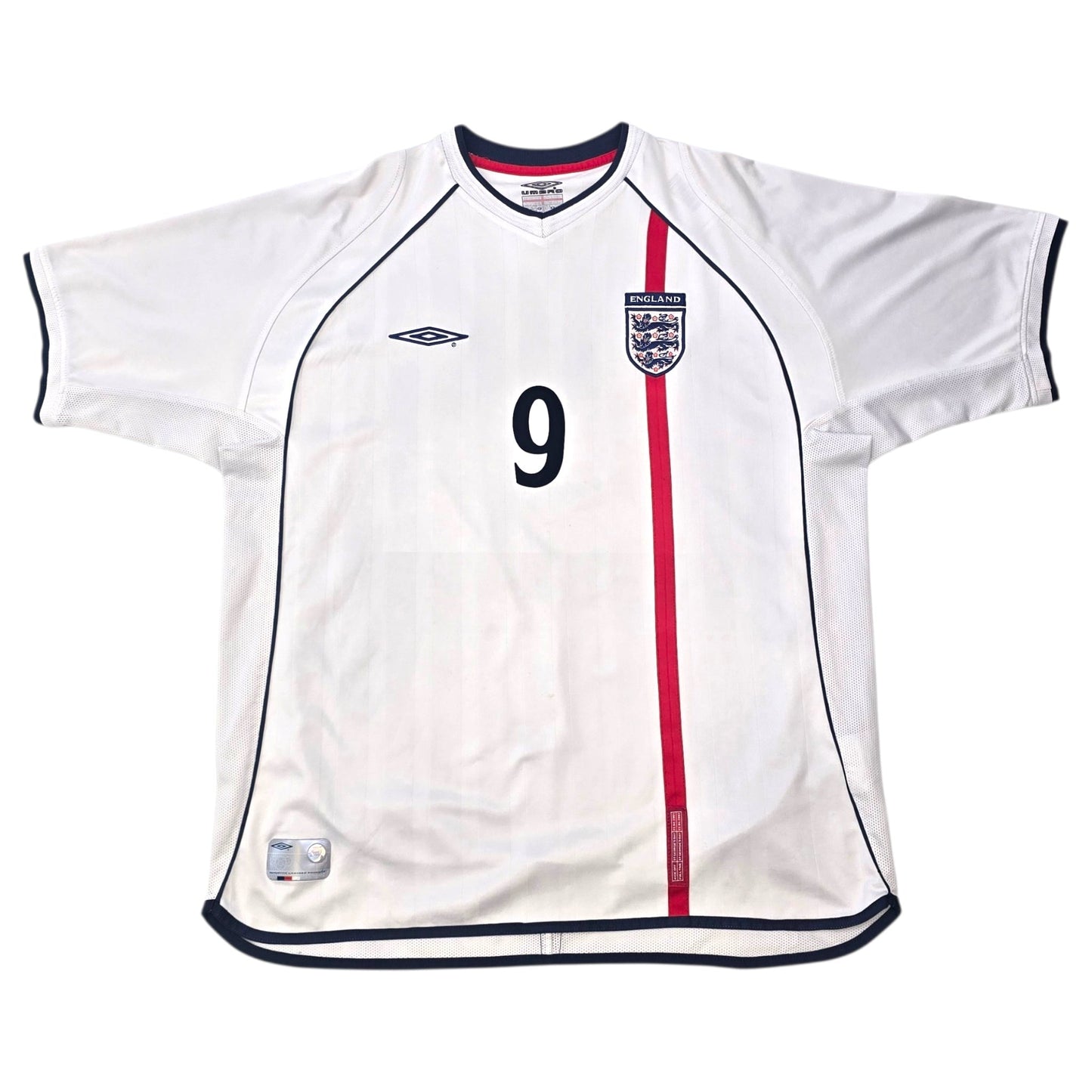 2001/03 England Home Football Shirt (XL) Umbro #9 Fowler