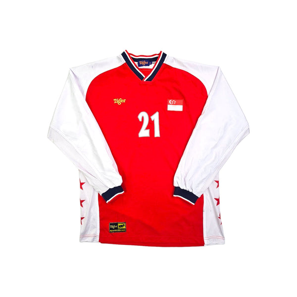 2001/06 Singapore Home Football Shirt (XL) Tiger (Match Worn)