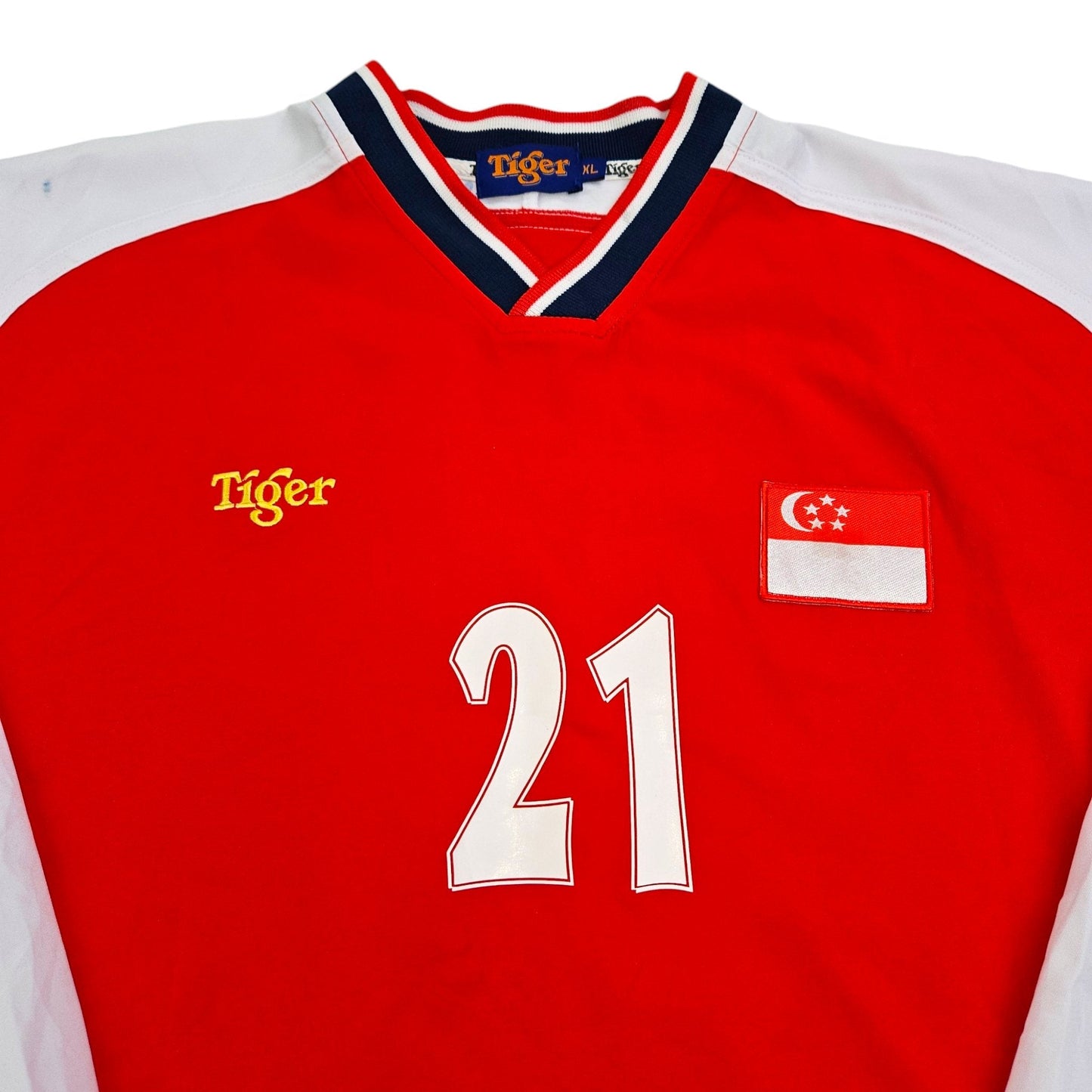 2001/06 Singapore Home Football Shirt (XL) Tiger (Match Worn)