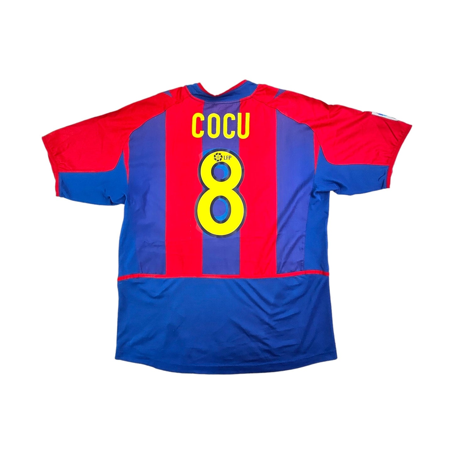 2002/03 Barcelona Home Football Shirt (L) Nike #8 Cocu