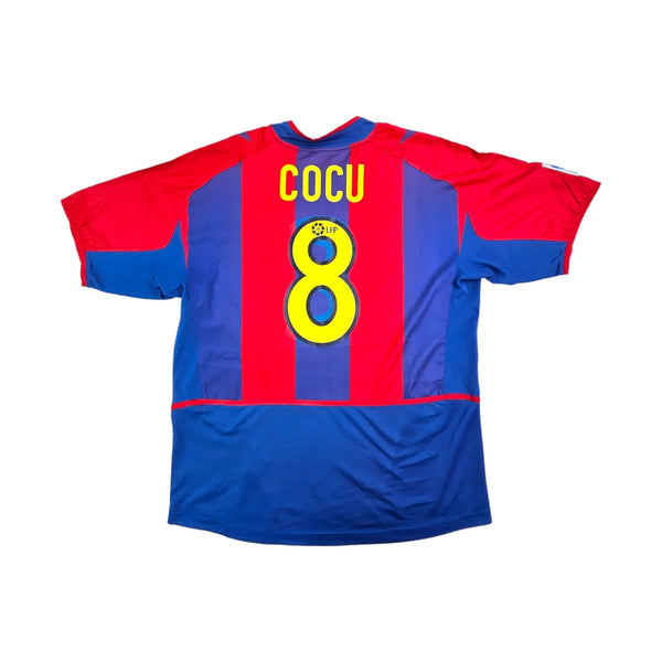 2002/03 Barcelona Home Football Shirt (L) Nike #8 Cocu