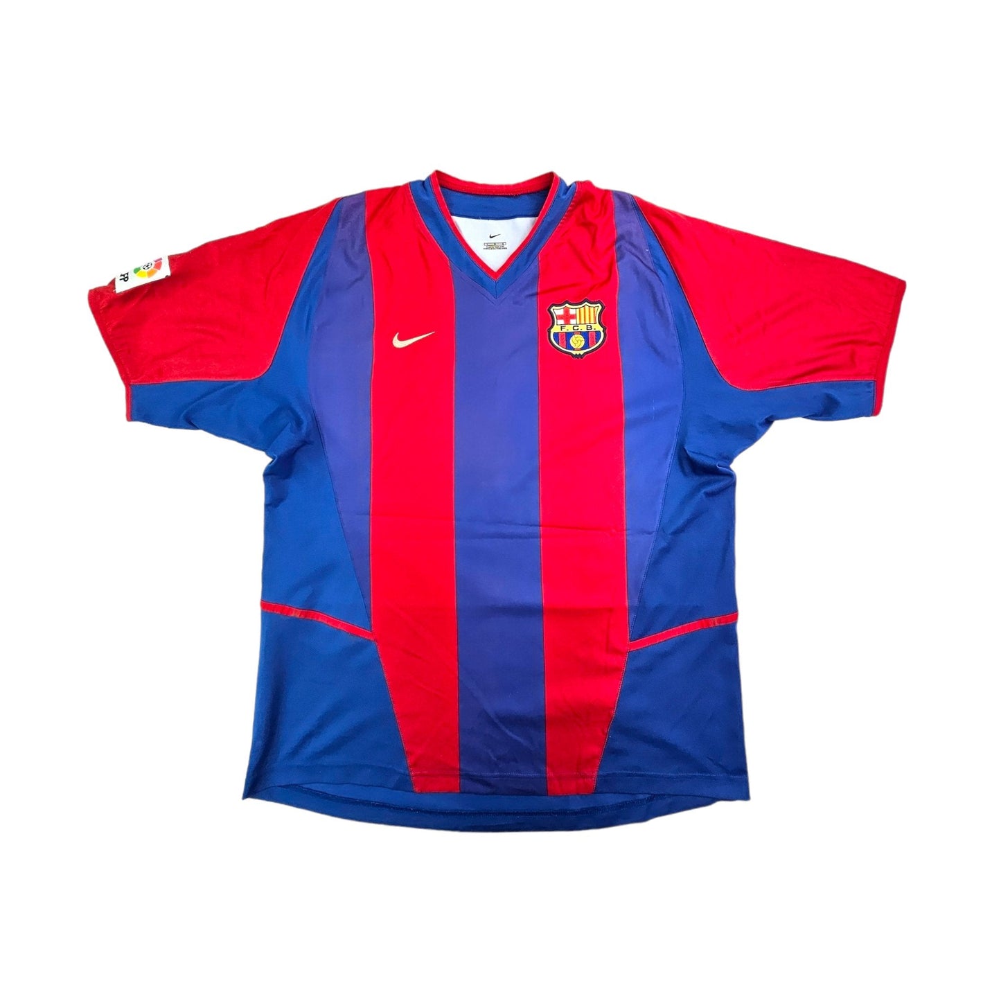 2002/03 Barcelona Home Football Shirt (L) Nike #8 Cocu
