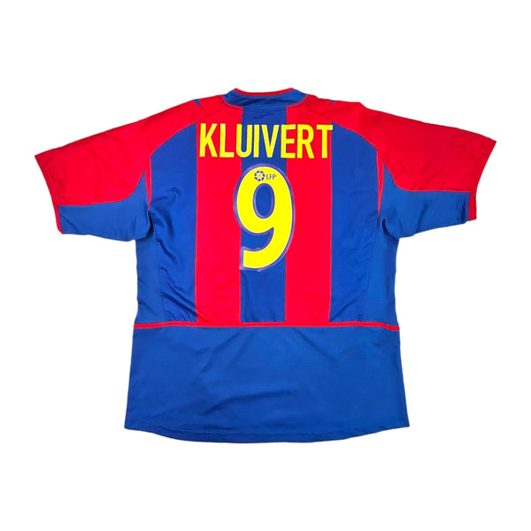 2002/03 Barcelona Home Football Shirt (L) Nike #9 Kluivert