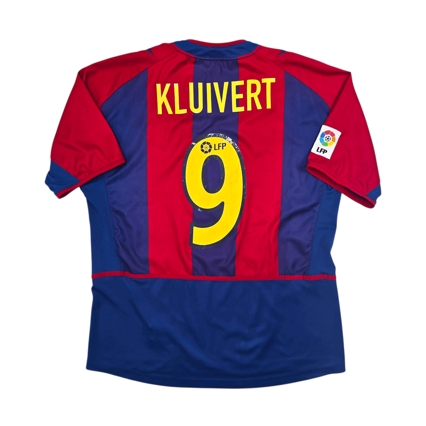 2002/03 Barcelona Home Football Shirt (L) Nike #9 Kluivert