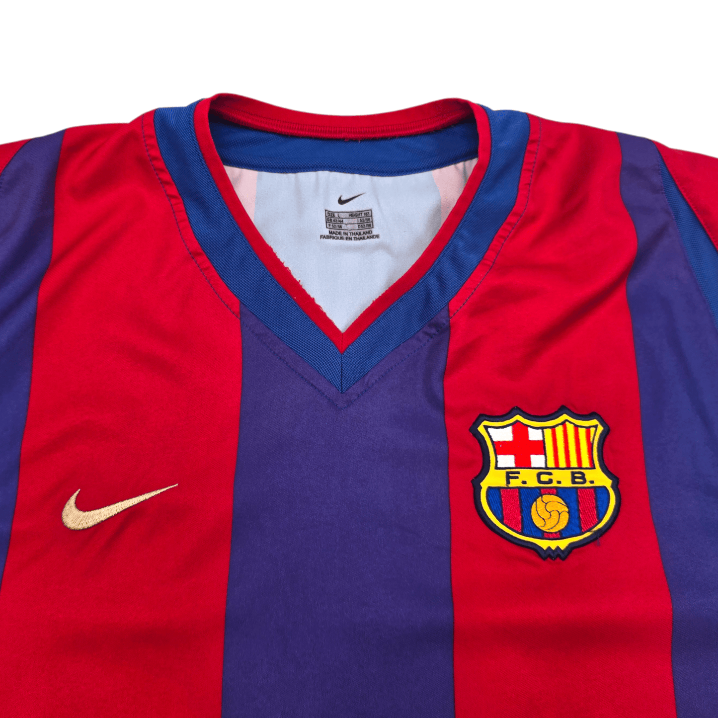 2002/03 Barcelona Home Football Shirt (L) Nike #9 Kluivert